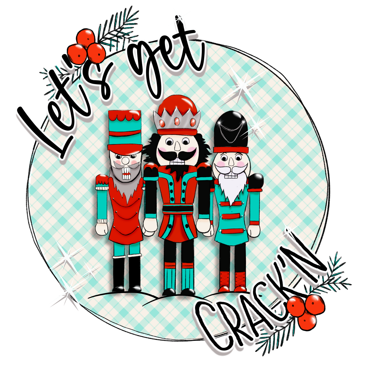 NUTCRACKER VINYL/DECAL - MULTIPLE VARIATIONS - PINE AND FEATHERS DESIGNS