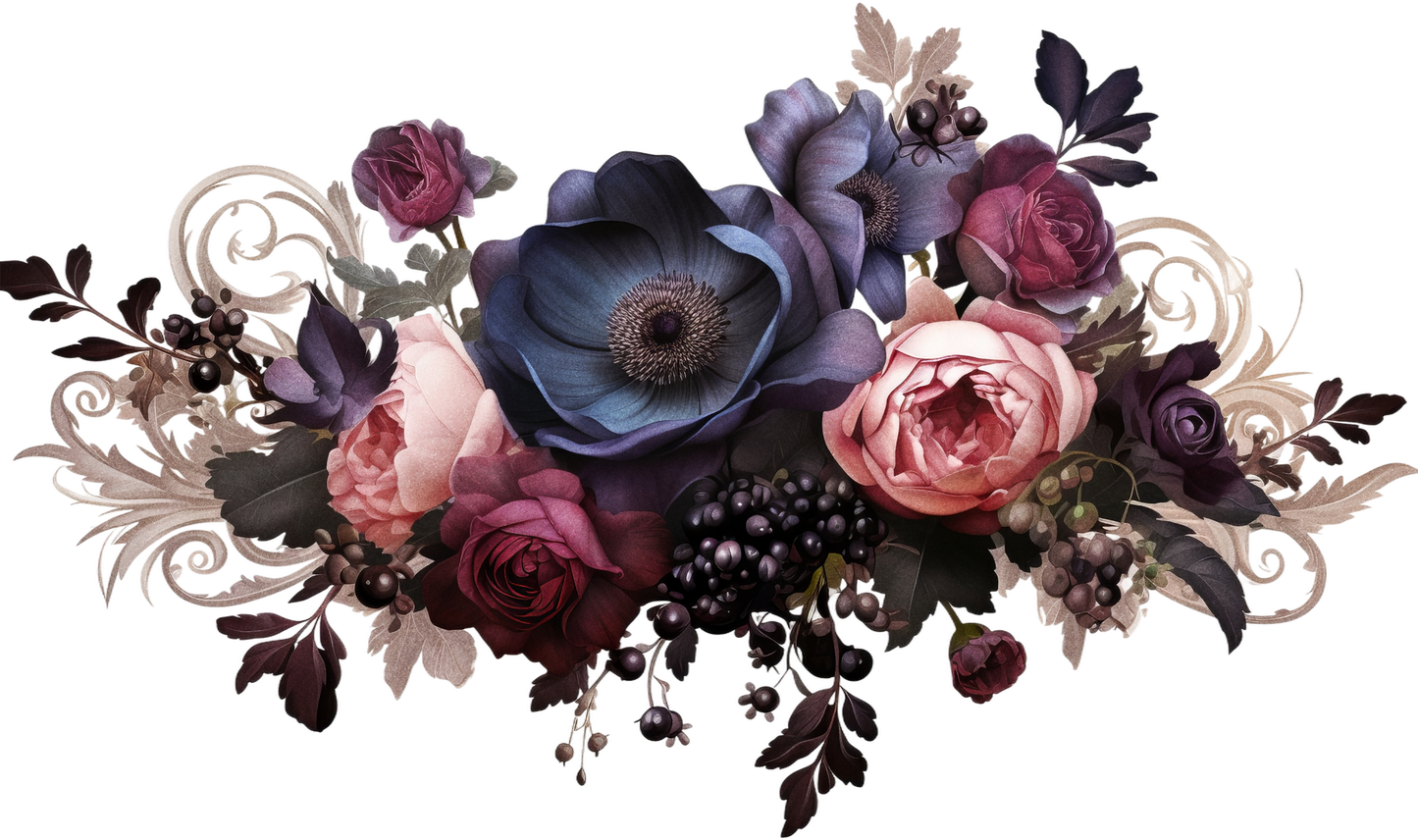 7" MOODY FLORAL - Decals