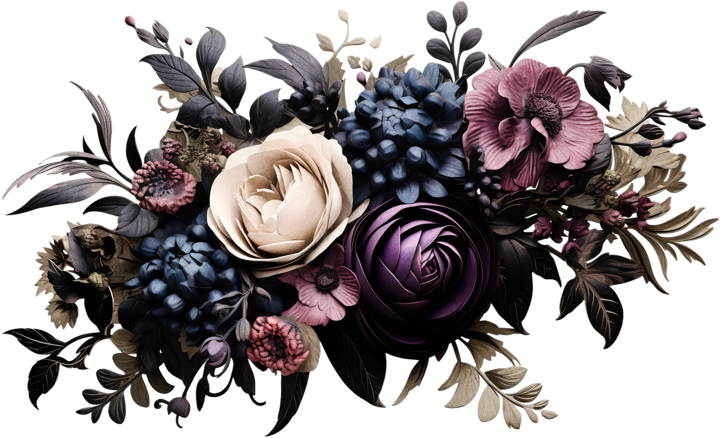 7" MOODY FLORAL - Decals