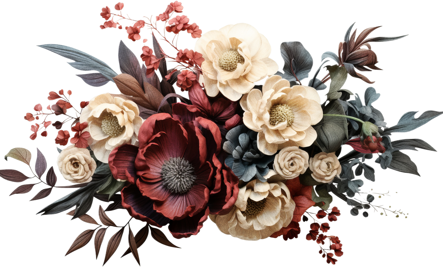 7" MOODY FLORAL - Decals