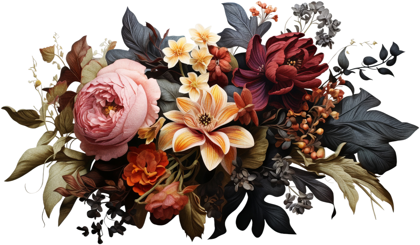 7" MOODY FLORAL - Decals