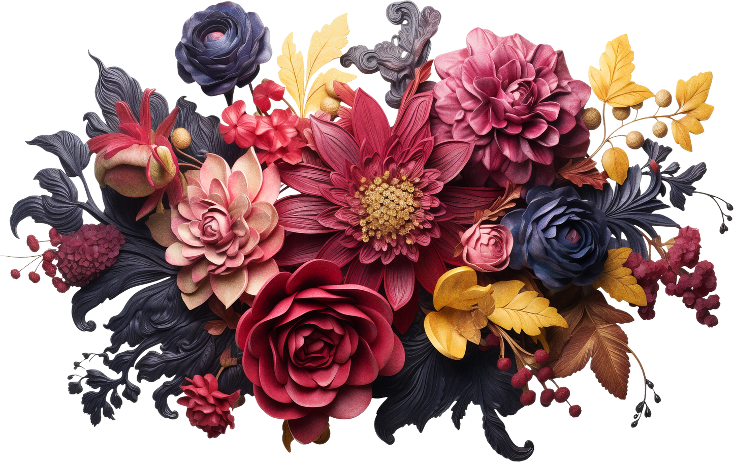 7" MOODY FLORAL - Decals
