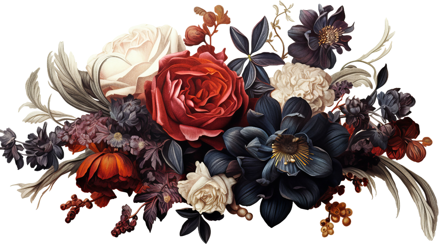 7" MOODY FLORAL - Decals