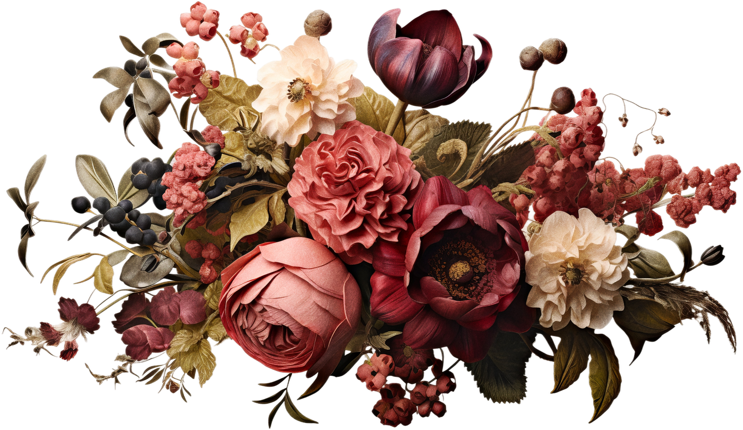 7" MOODY FLORAL - Decals