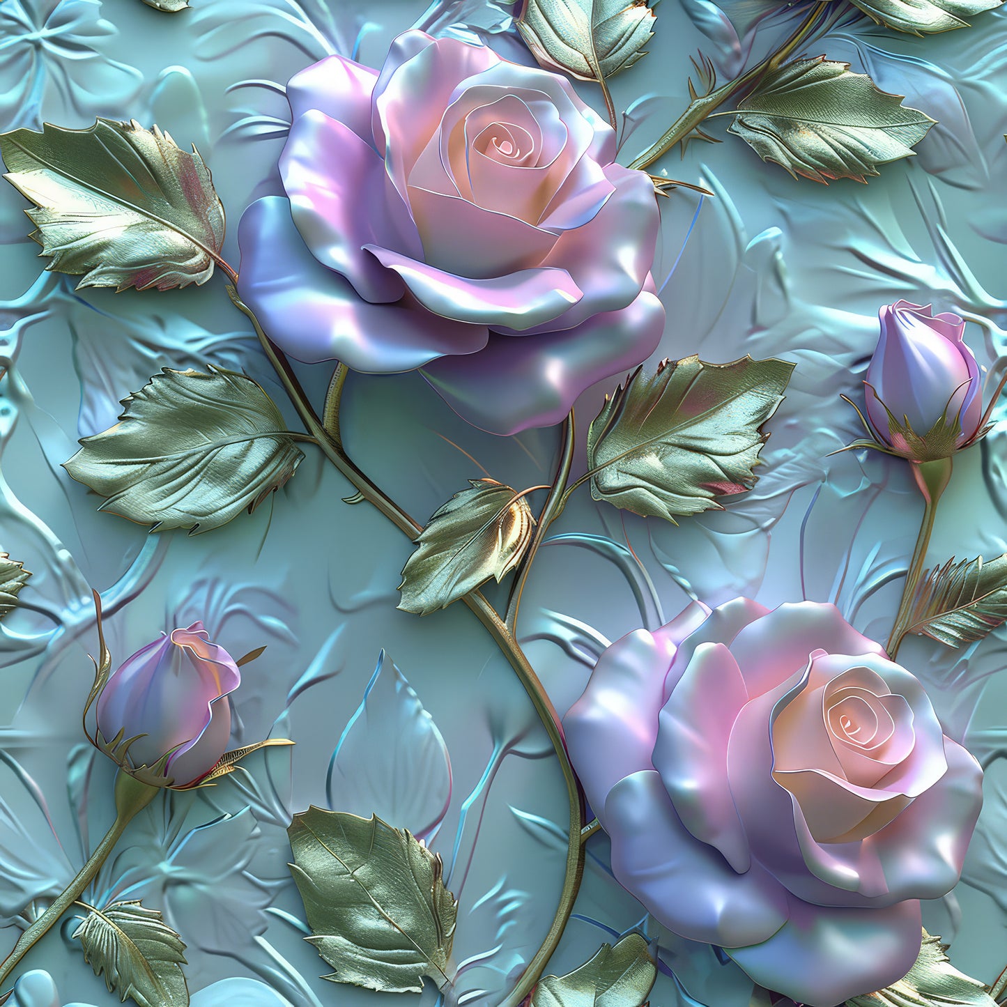 EMBOSSED METALLIC ROSES - MULTIPLE VARIATIONS