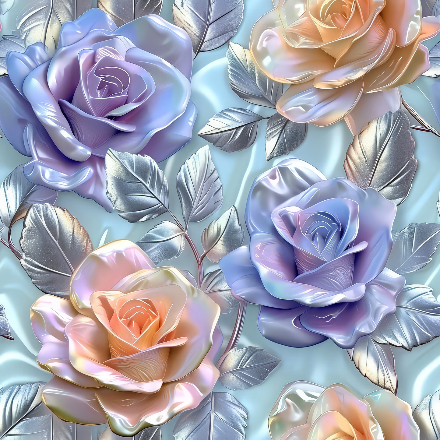 EMBOSSED METALLIC ROSES - MULTIPLE VARIATIONS
