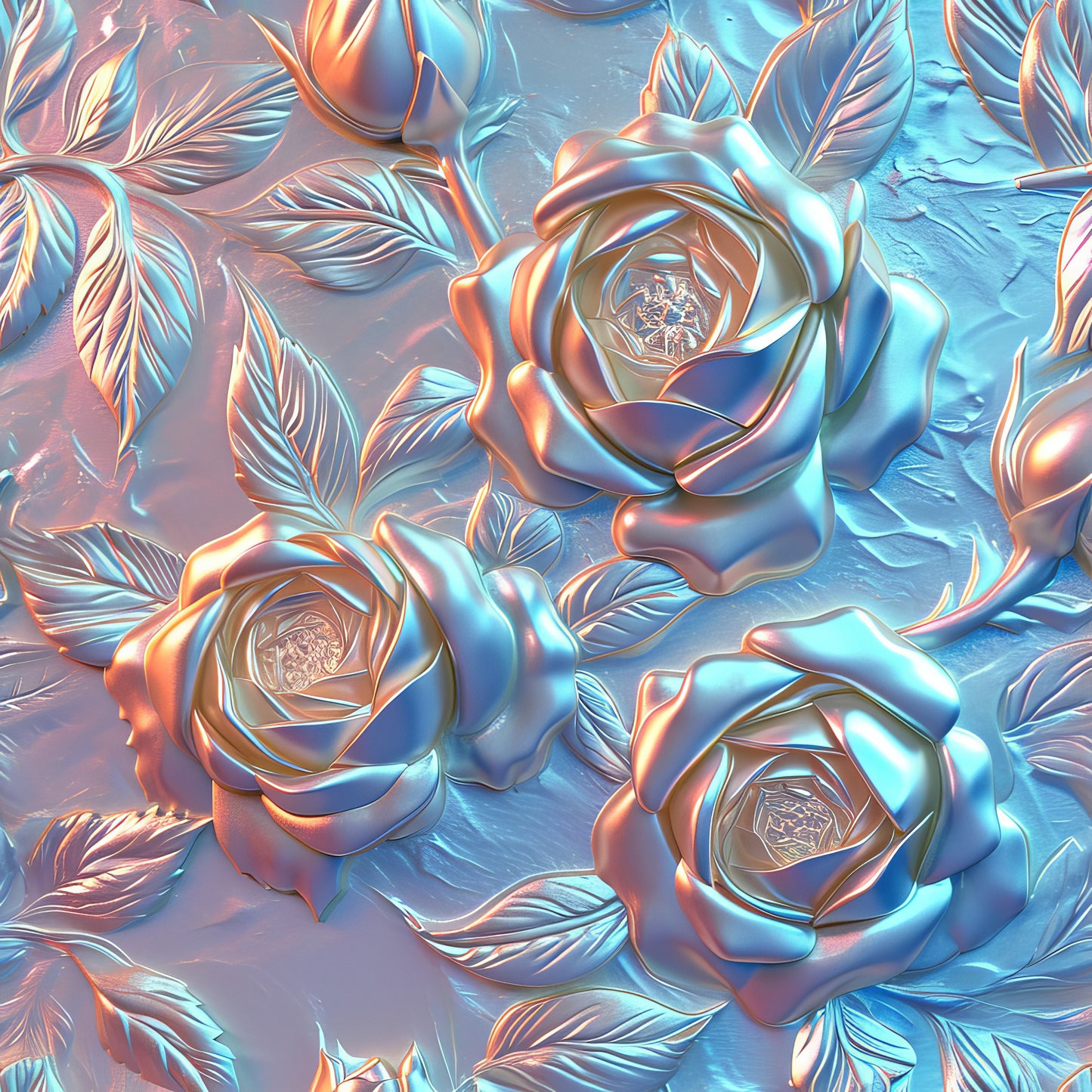 EMBOSSED METALLIC ROSES - MULTIPLE VARIATIONS