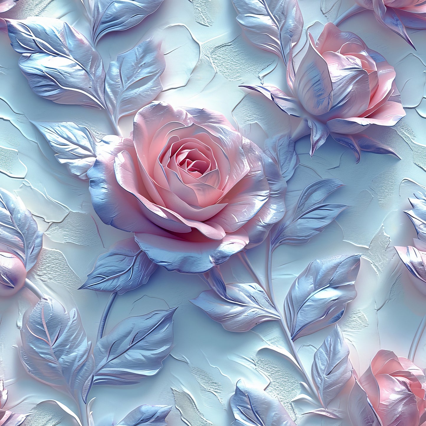 EMBOSSED METALLIC ROSES - MULTIPLE VARIATIONS