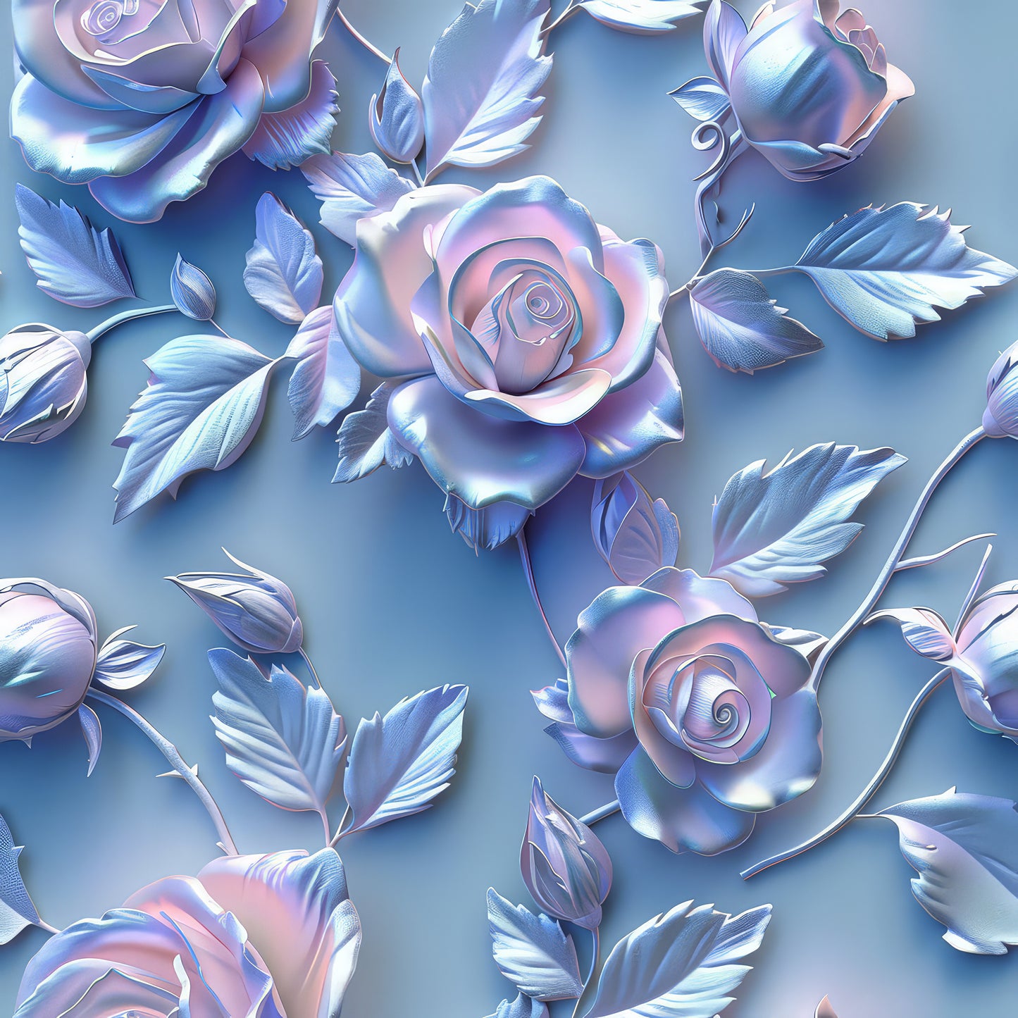 EMBOSSED METALLIC ROSES - MULTIPLE VARIATIONS