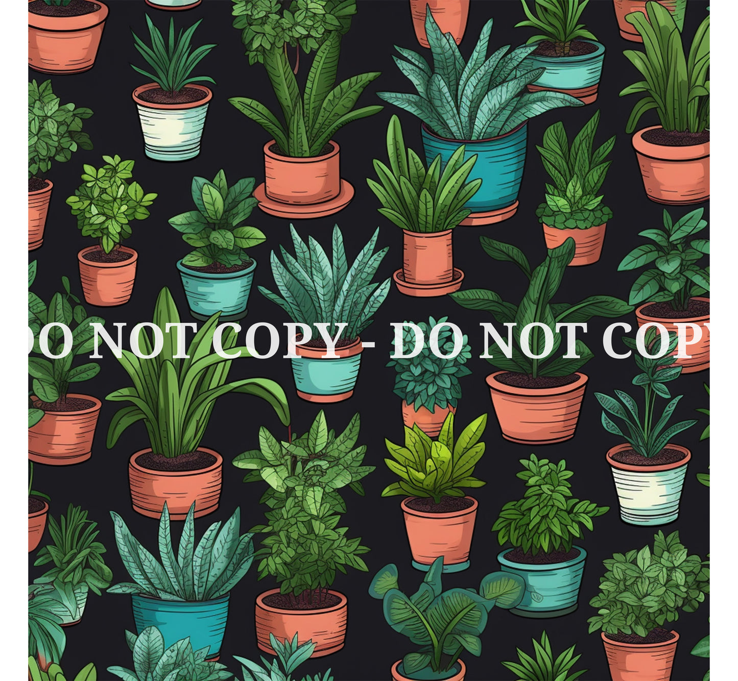 HOUSEPLANTS PATTERN VINYL - MULTIPLE VARIATIONS