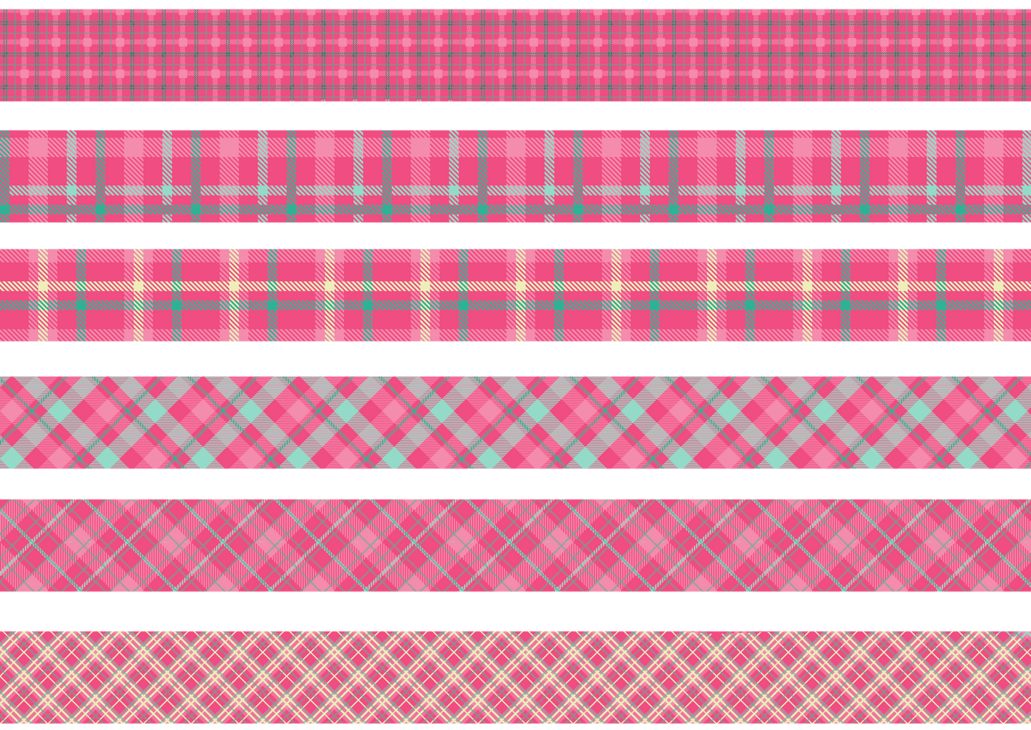 PREPPY PARTY TARTAN - FLAIR SHEET - PINE AND FEATHERS DESIGN
