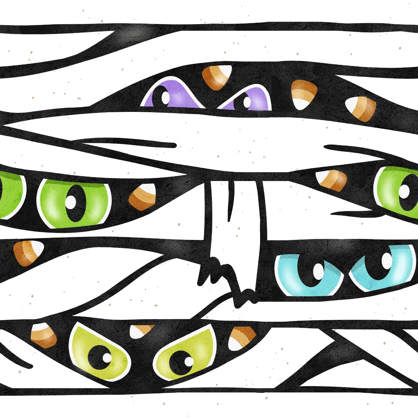 SPOOKY EYES MUMMY - PATTERN VINYL