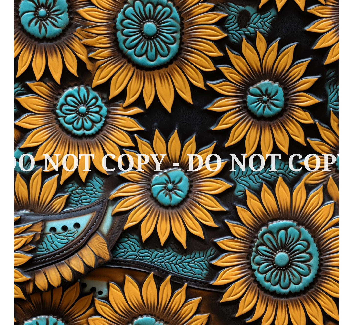 SUNFLOWER TOOLED LEATHER - MULTIPLE VARIATIONS