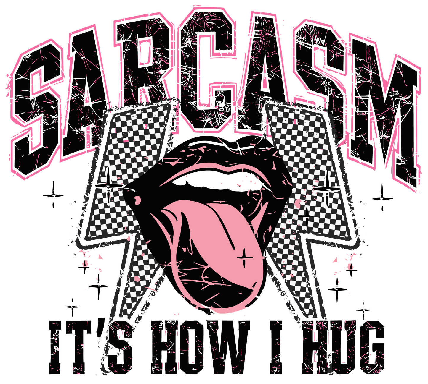 SARCASM...HOW I HUG - DECAL