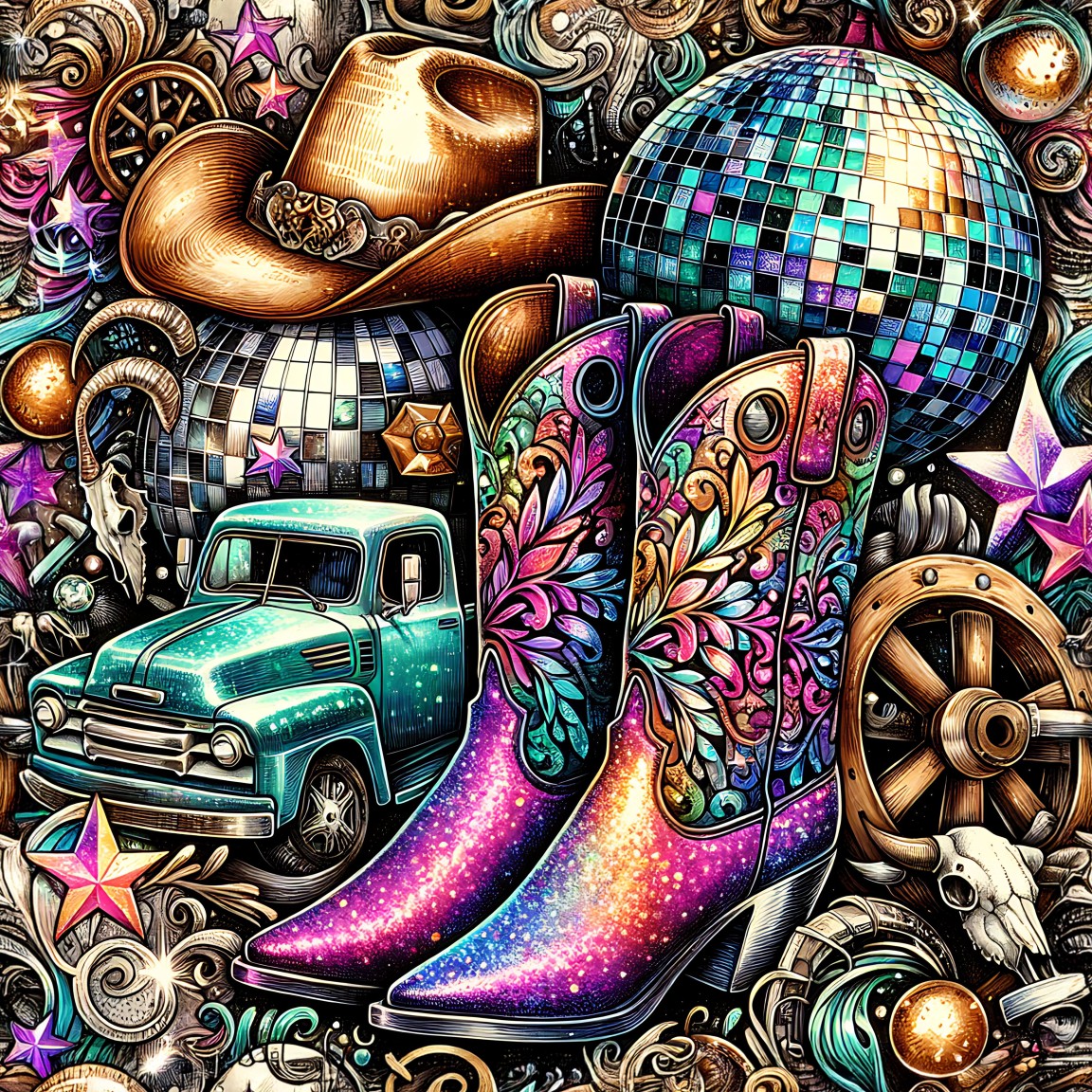 WESTERN COWGIRL - MULTIPLE VARIATIONS