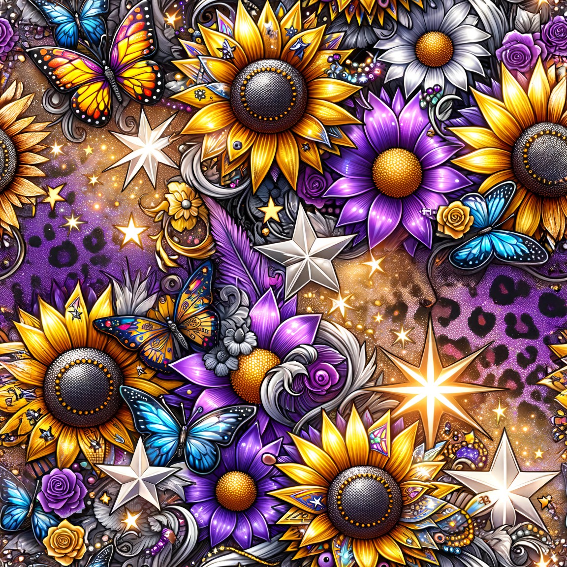 SUNFLOWER LEOPARD - MULTIPLE VARIATIONS