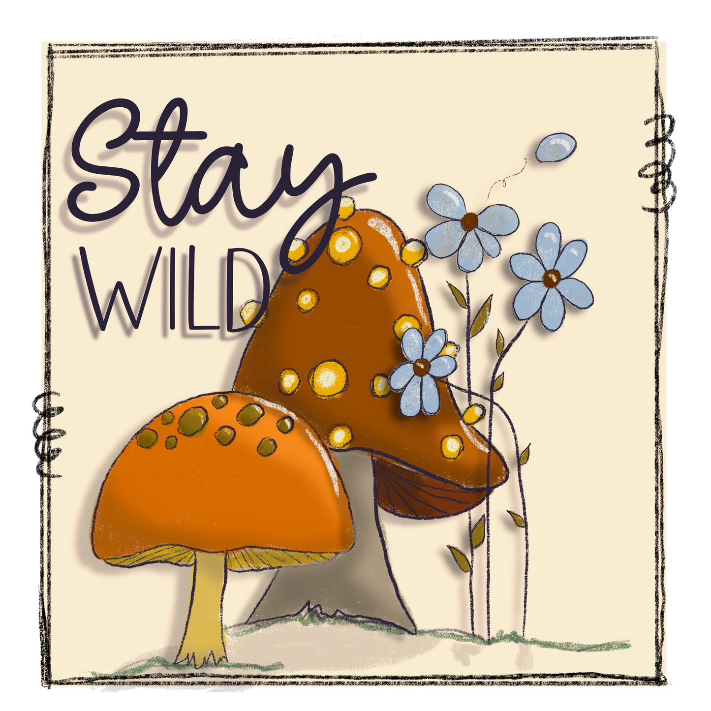 MUSHROOM VINYL - MULTIPLE VARIATIONS - PINE AND FEATHERS DESIGNS