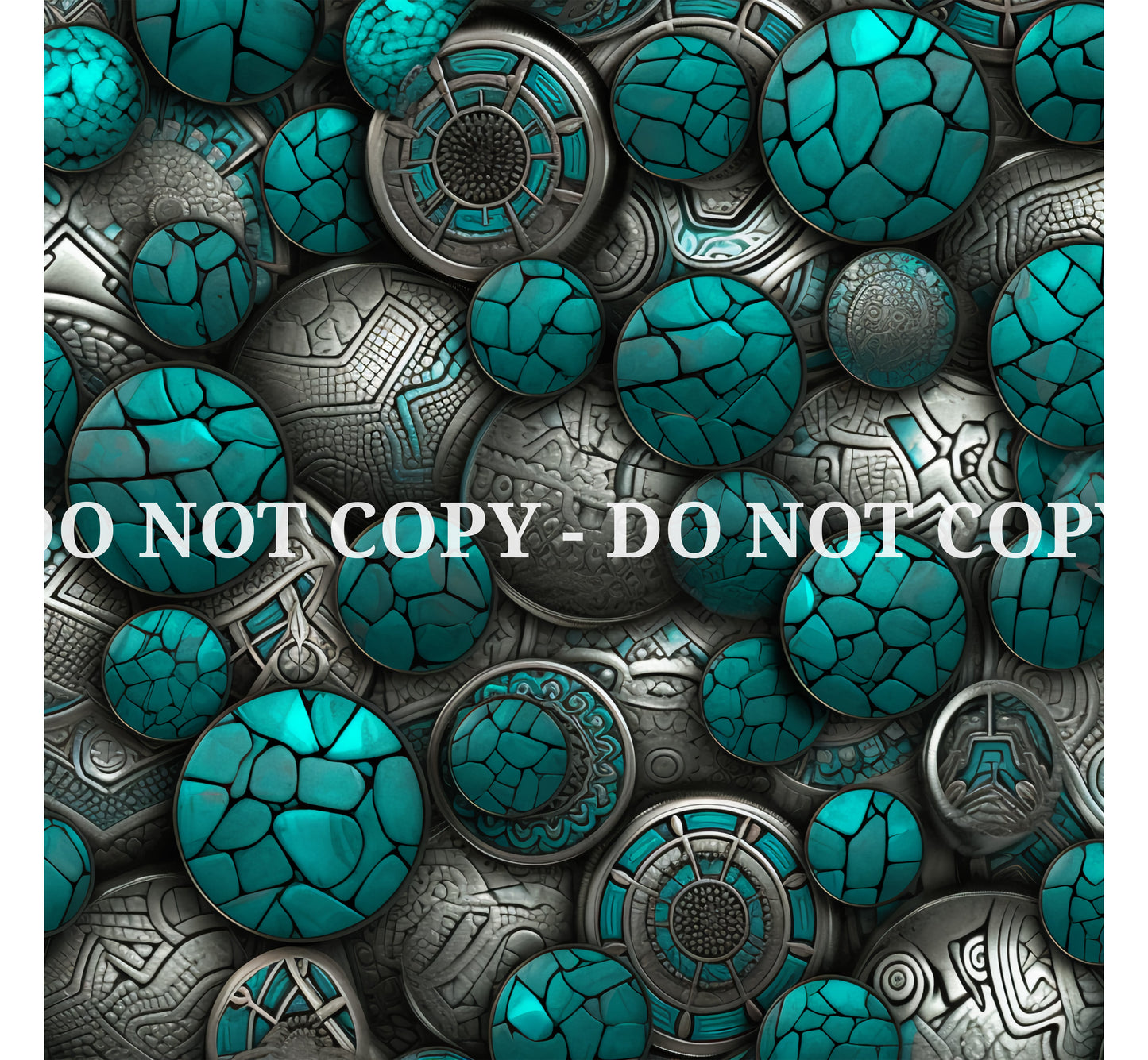 TURQUOISE PATTERN VINYL - MULTIPLE VARIATIONS