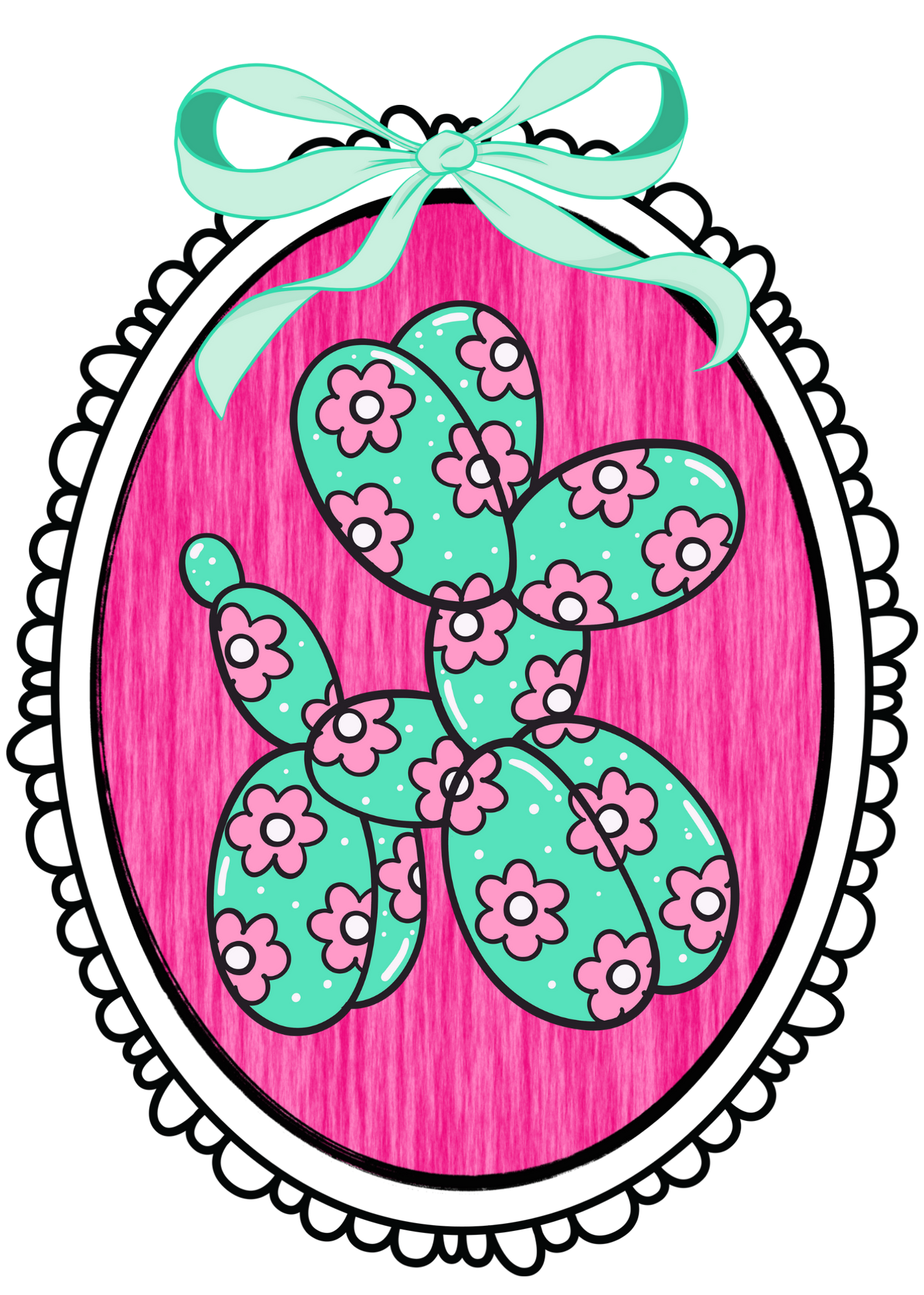 BALLOON DOG PORTRAIT - DECAL - MULTIPLE OPTIONS