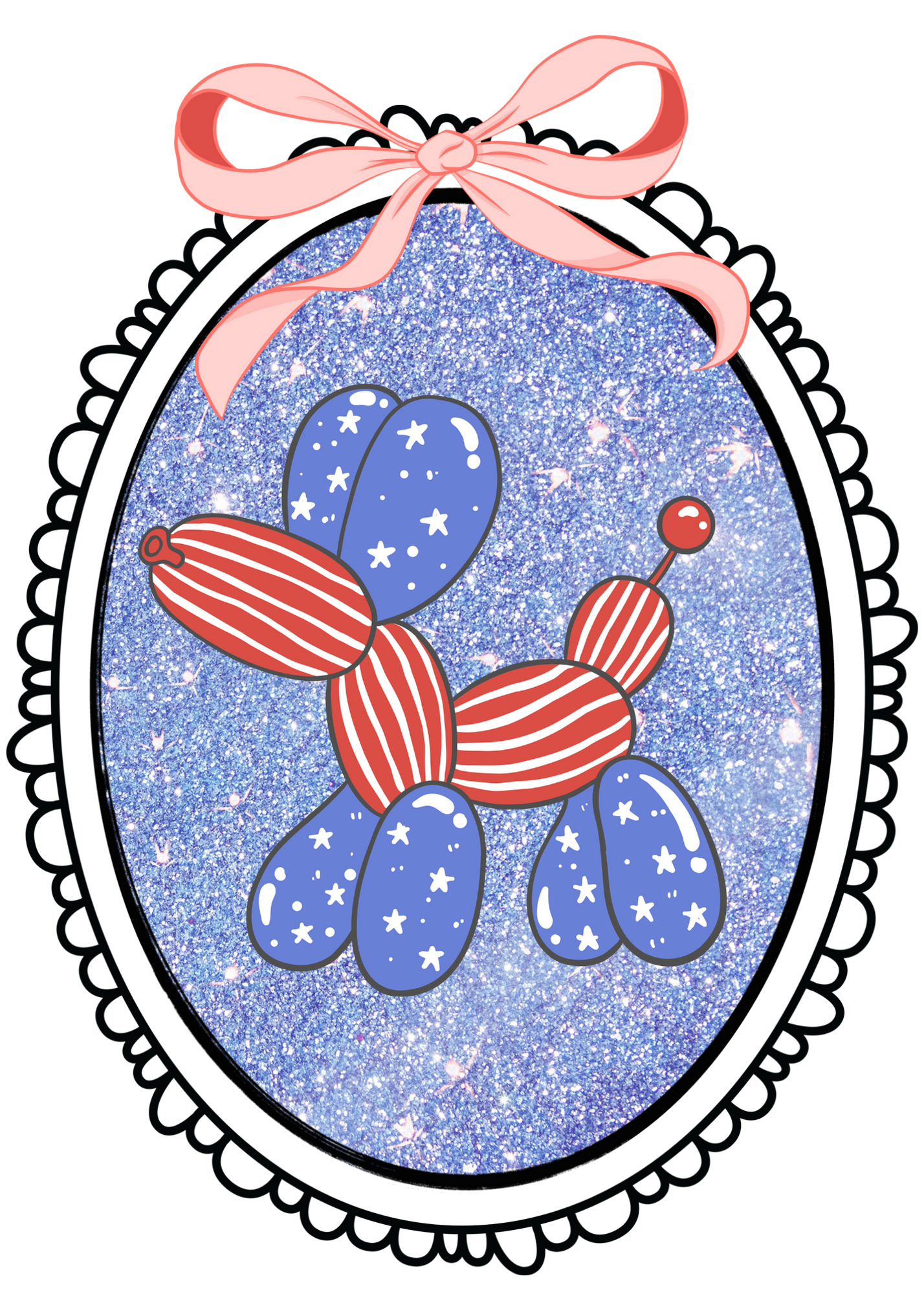BALLOON DOG PORTRAIT - DECAL - MULTIPLE OPTIONS