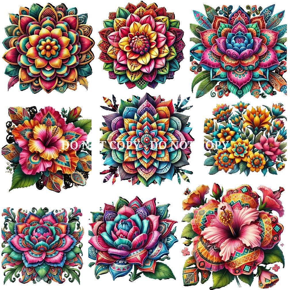 VIBRANT FLOWERS - FLAIR SHEET