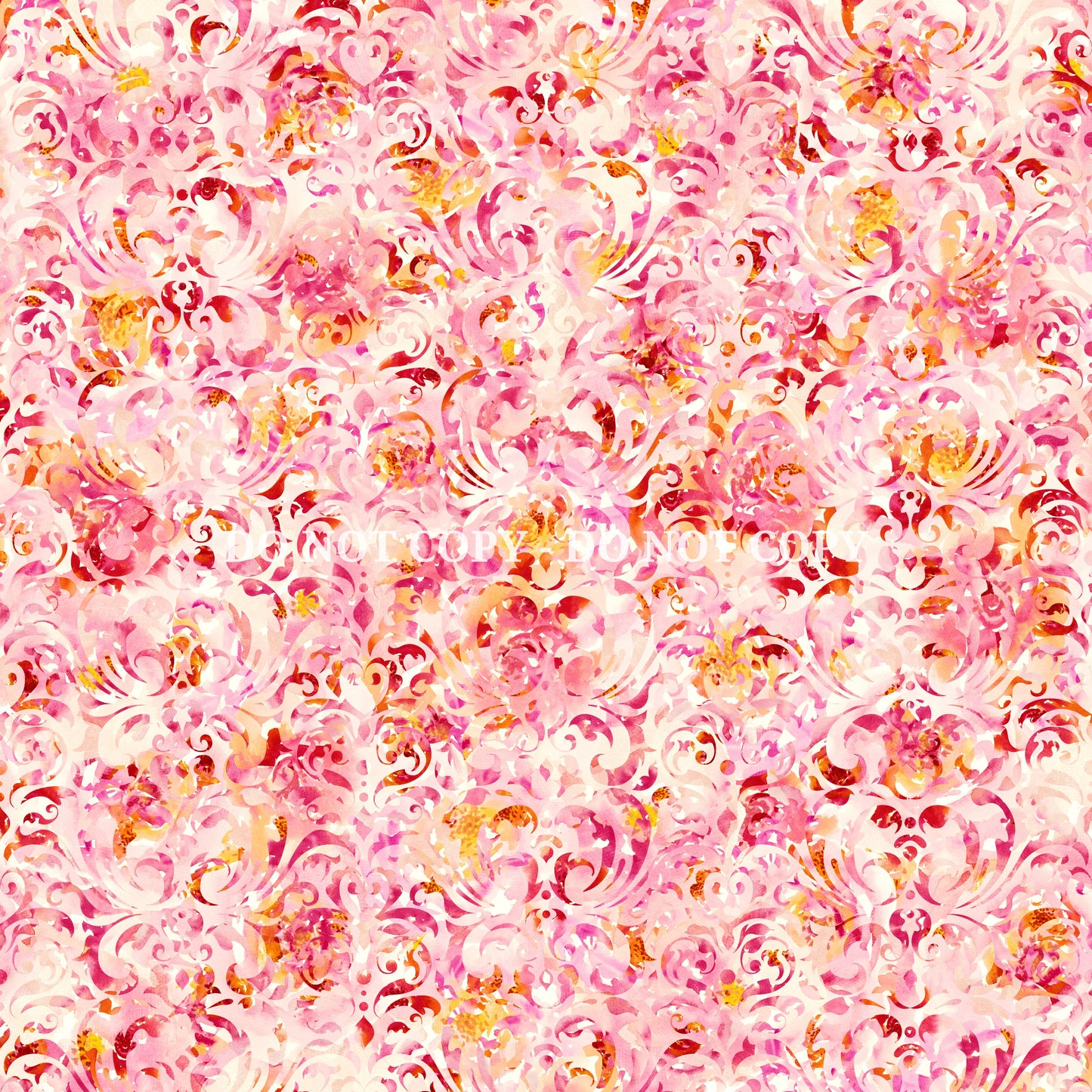 WATERCOLOR PEACH AND PINK FLORALS PATTERN VINYL - MULTIPLE VARIATIONS