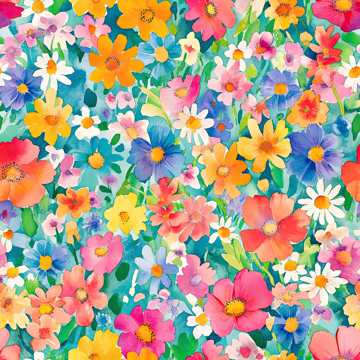 WATERCOLOR WILDFLOWERS VINYL - MULTIPLE VARIATIONS