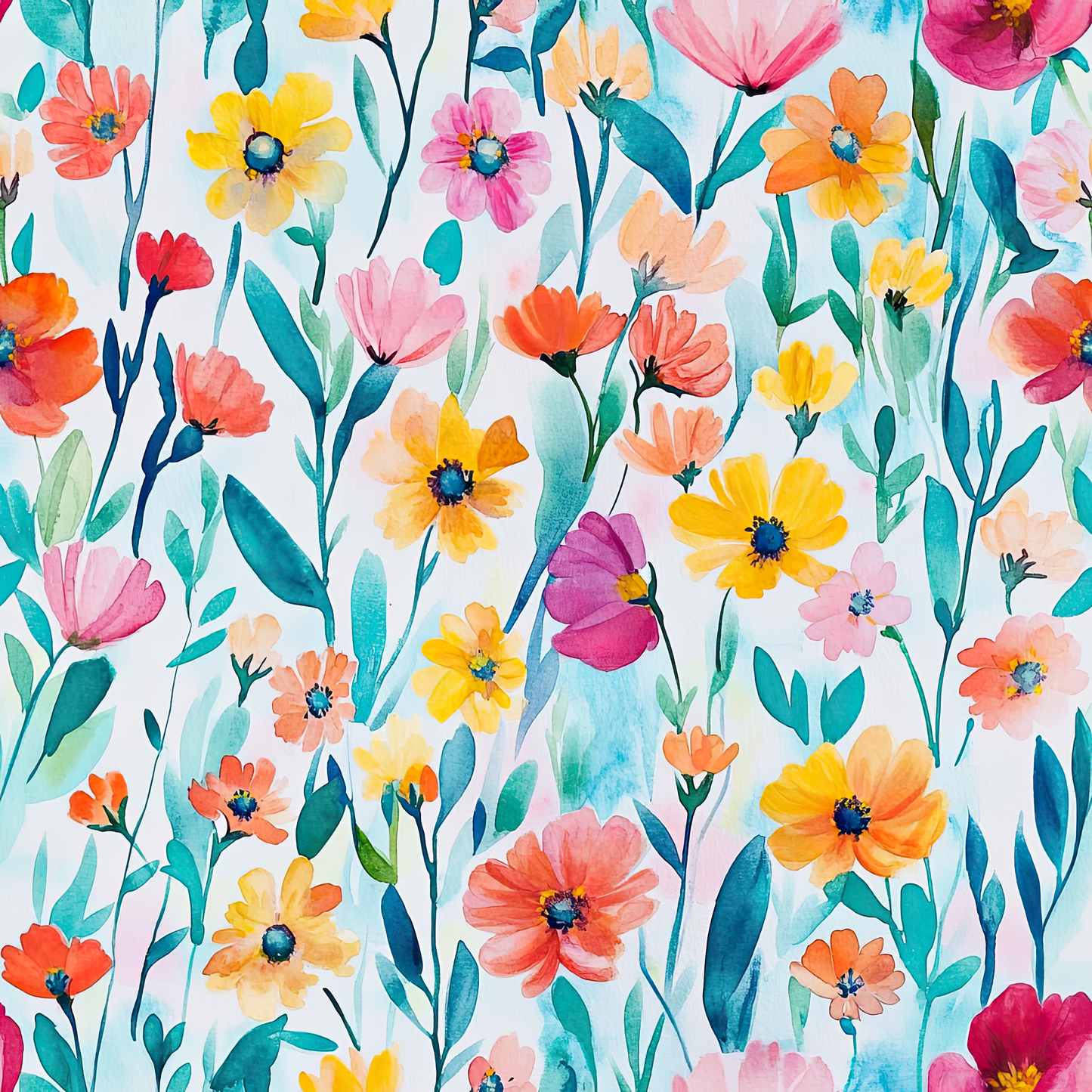 WATERCOLOR WILDFLOWERS VINYL - MULTIPLE VARIATIONS