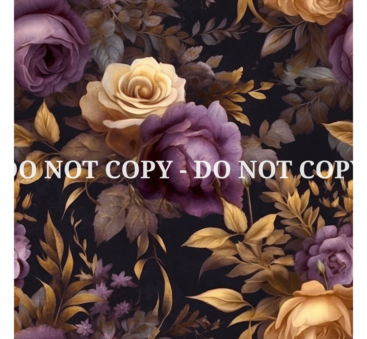 VICTORIAN PURPLE FLOWERS PATTERN VINYL - MULTIPLE VARIATIONS