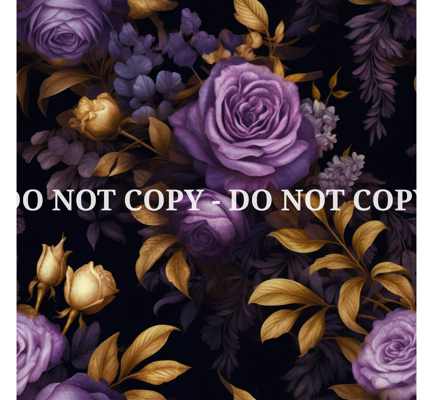 VICTORIAN PURPLE FLOWERS PATTERN VINYL - MULTIPLE VARIATIONS