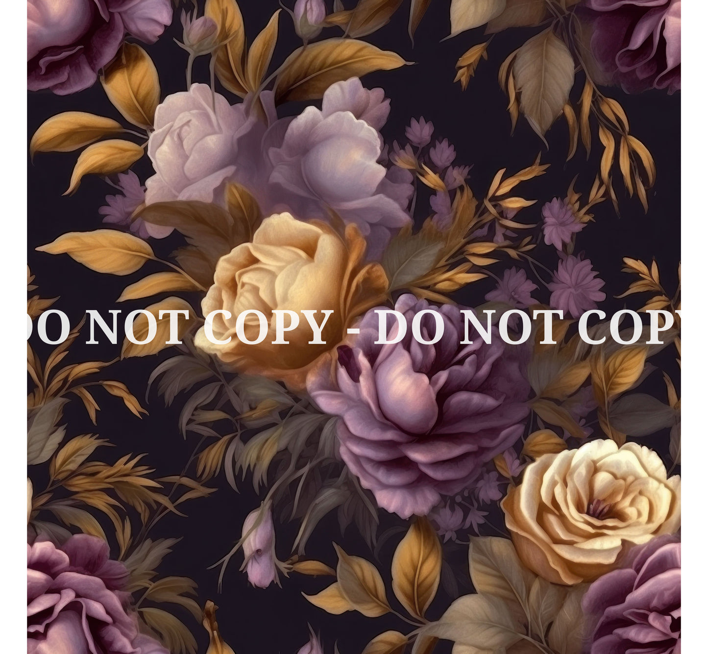 VICTORIAN PURPLE FLOWERS PATTERN VINYL - MULTIPLE VARIATIONS