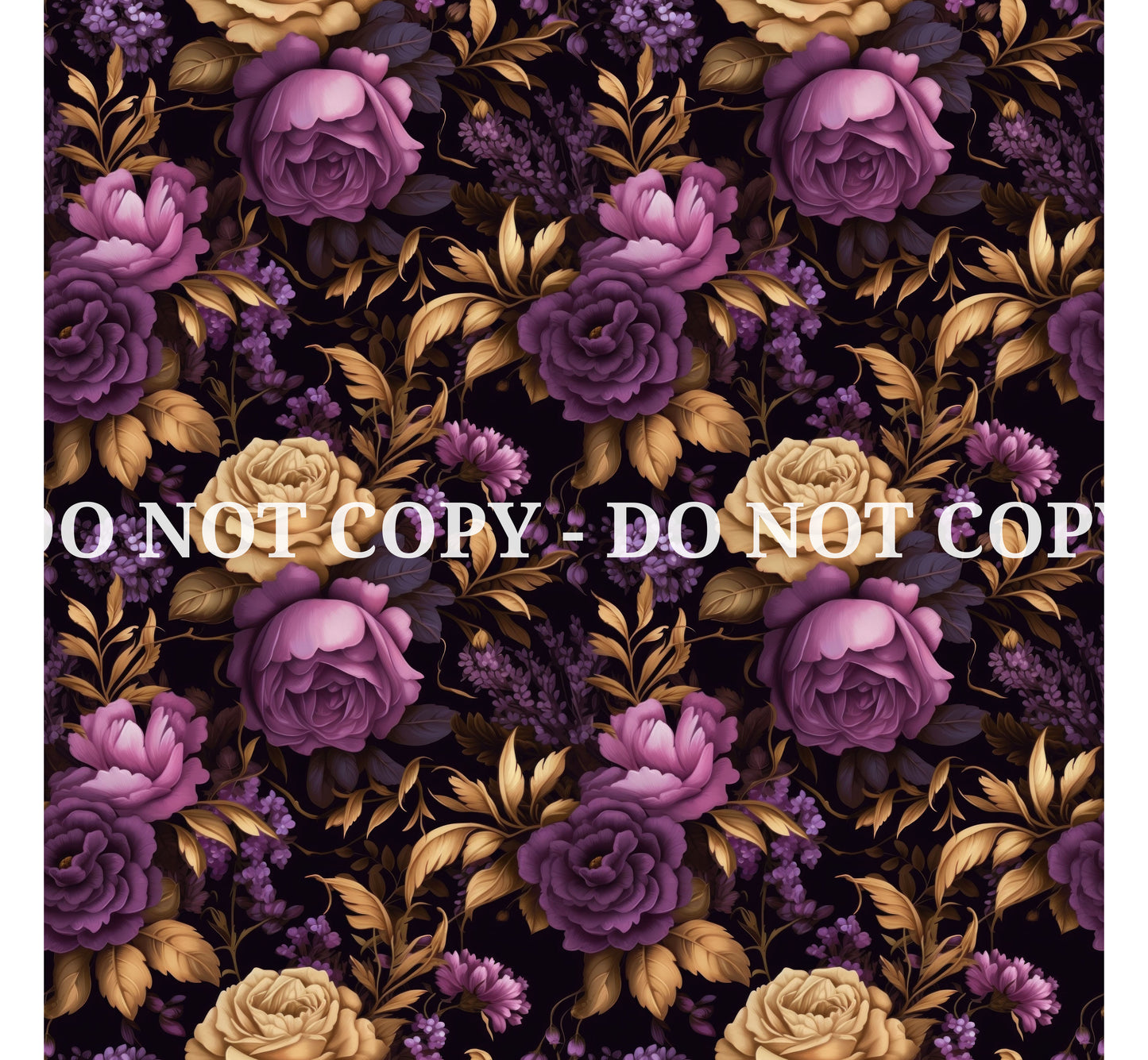 VICTORIAN PURPLE FLOWERS PATTERN VINYL - MULTIPLE VARIATIONS