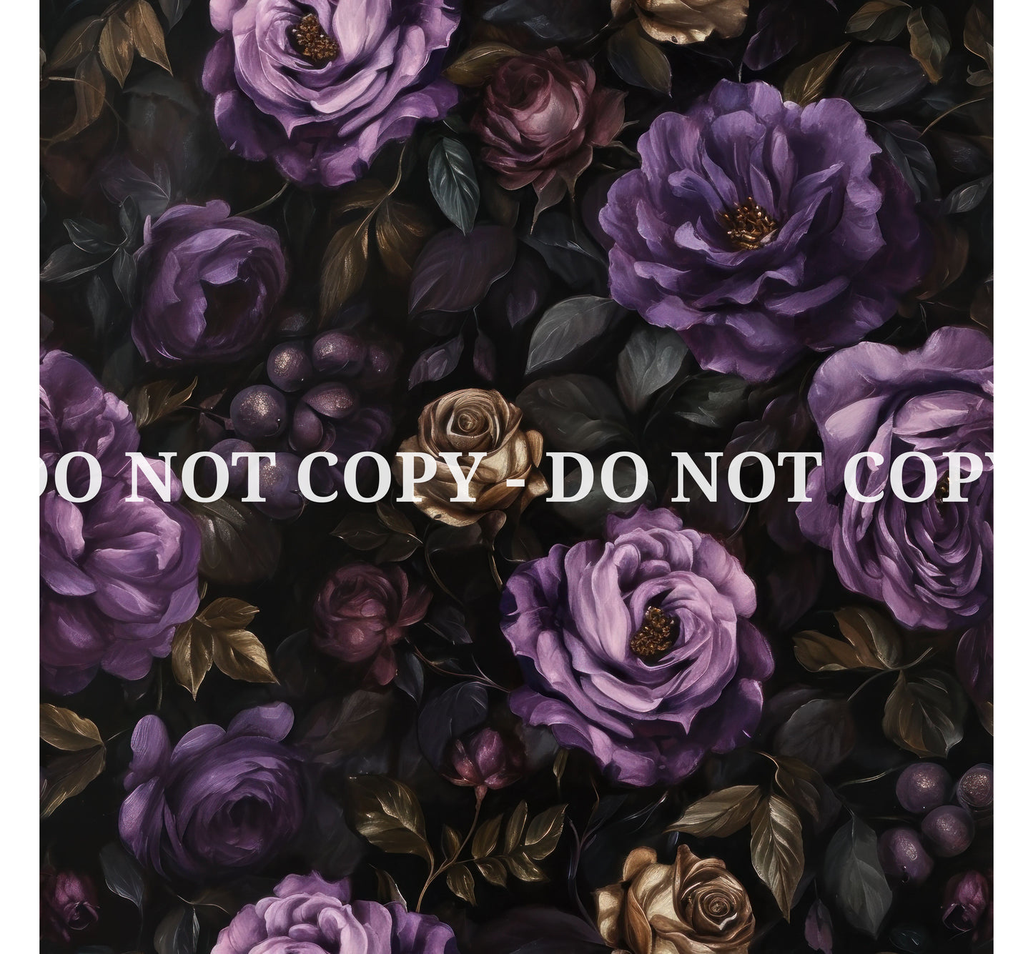 VICTORIAN PURPLE FLOWERS PATTERN VINYL - MULTIPLE VARIATIONS