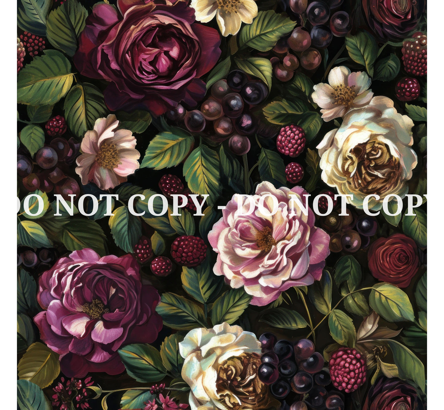 VICTORIAN PURPLE FLOWERS PATTERN VINYL - MULTIPLE VARIATIONS
