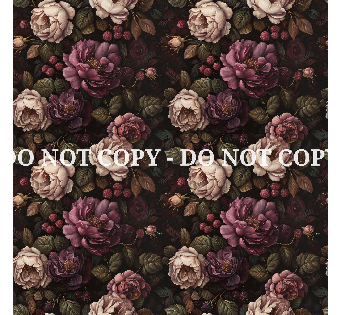 VICTORIAN PURPLE FLOWERS PATTERN VINYL - MULTIPLE VARIATIONS