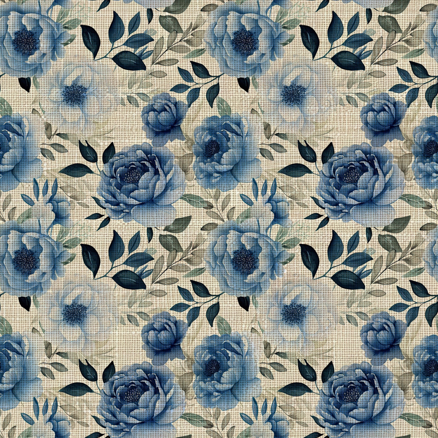 BLUE WATERCOLOR LINEN - MULTIPLE VARIATIONS