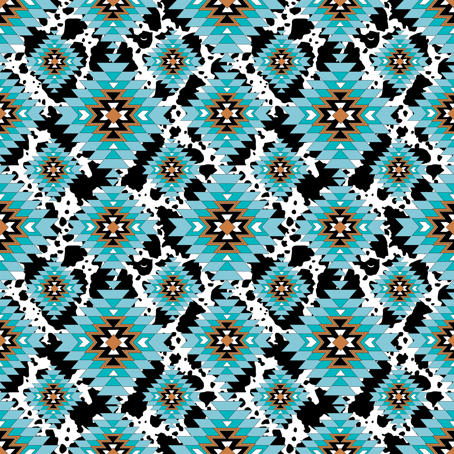 COW AZTEC - PATTERN VINYL