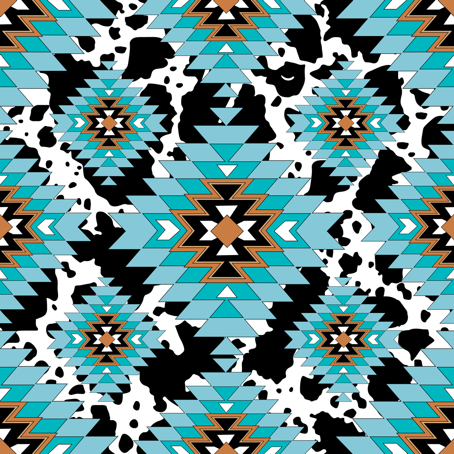 COW AZTEC - PATTERN VINYL