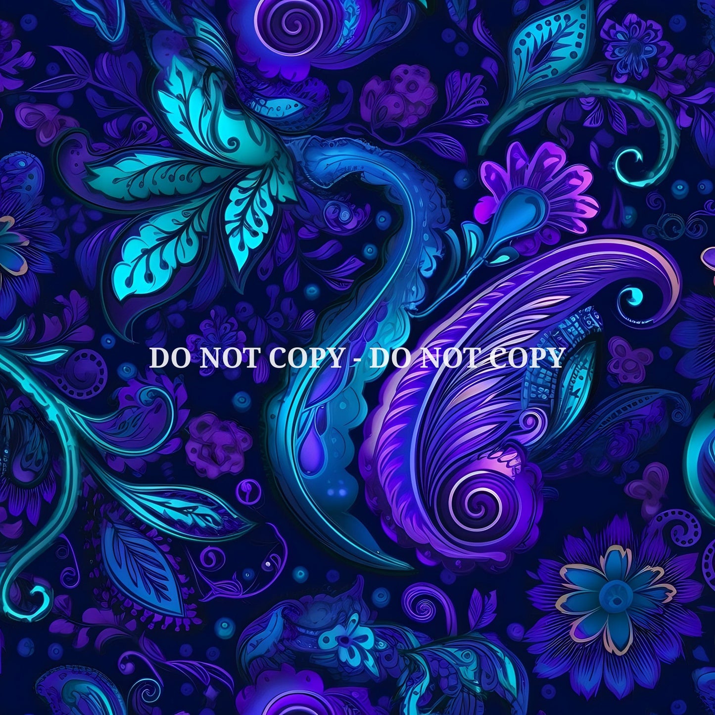 DARK BLUE AND PURPLE PAISLEY - MULTIPLE VARIATIONS