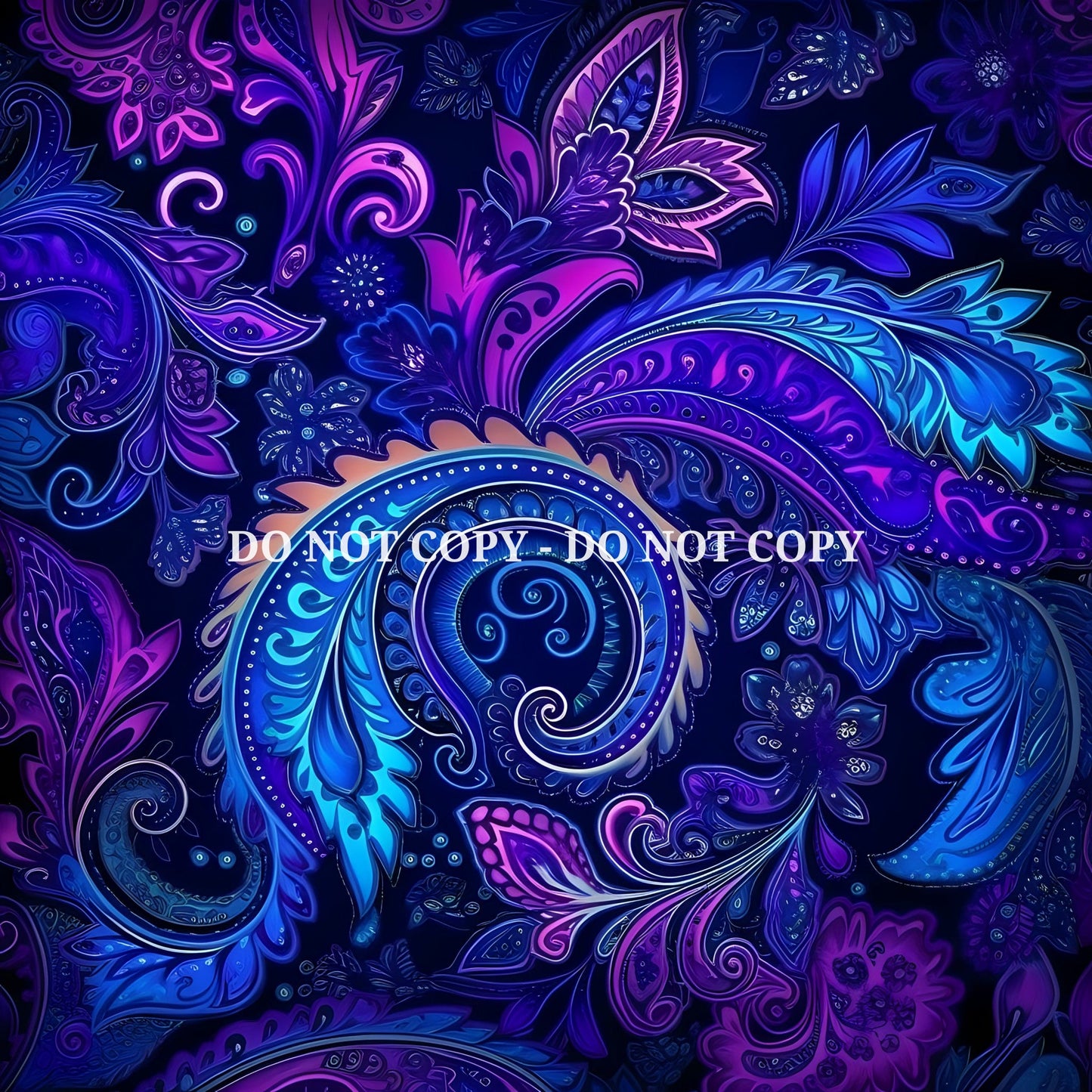DARK BLUE AND PURPLE PAISLEY - MULTIPLE VARIATIONS