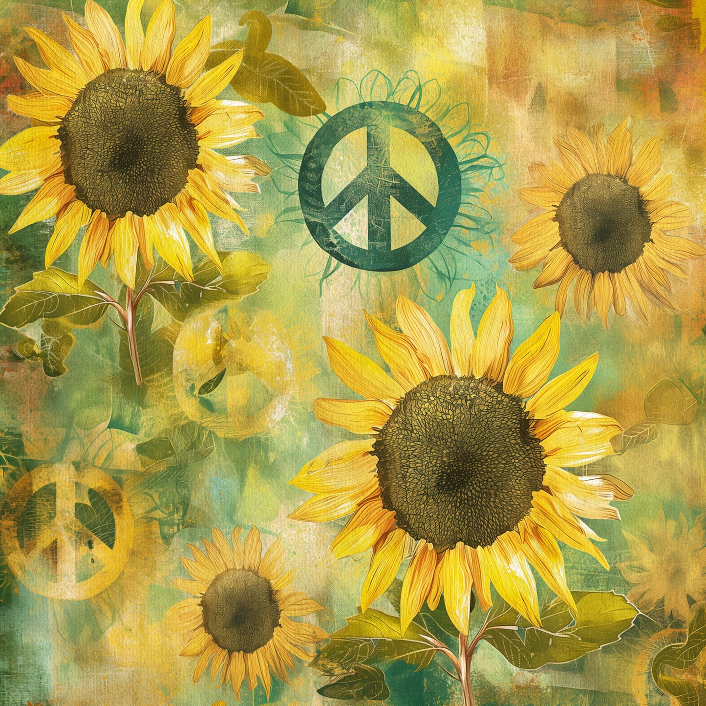 PEACE SUNFLOWERS VINYL - MULTIPLE VARIATIONS