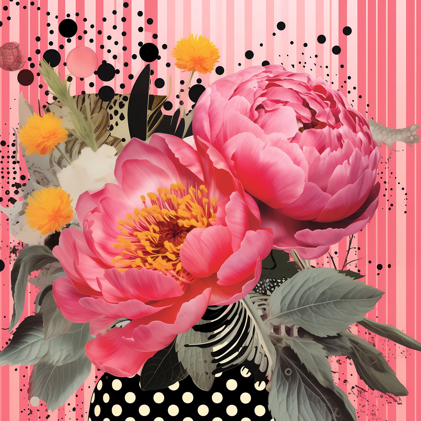 ABSTRACT PEONIES - MULTIPLE VARIATIONS