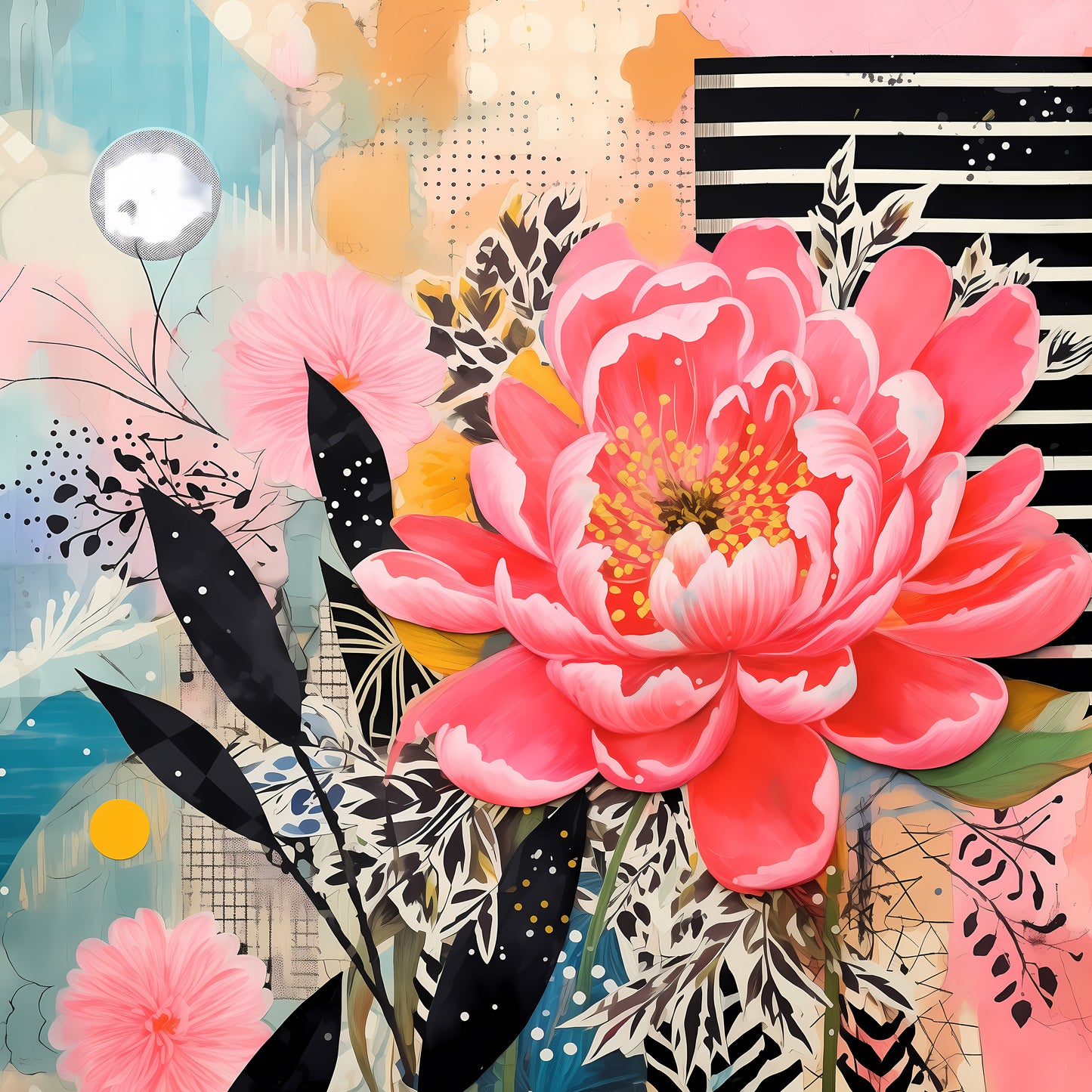 ABSTRACT PEONIES - MULTIPLE VARIATIONS