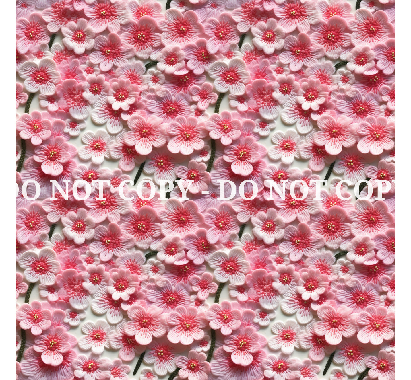 CHERRY BLOSSOM EMBROIDERED PATTERN VINYL - MULTIPLE VARIATIONS