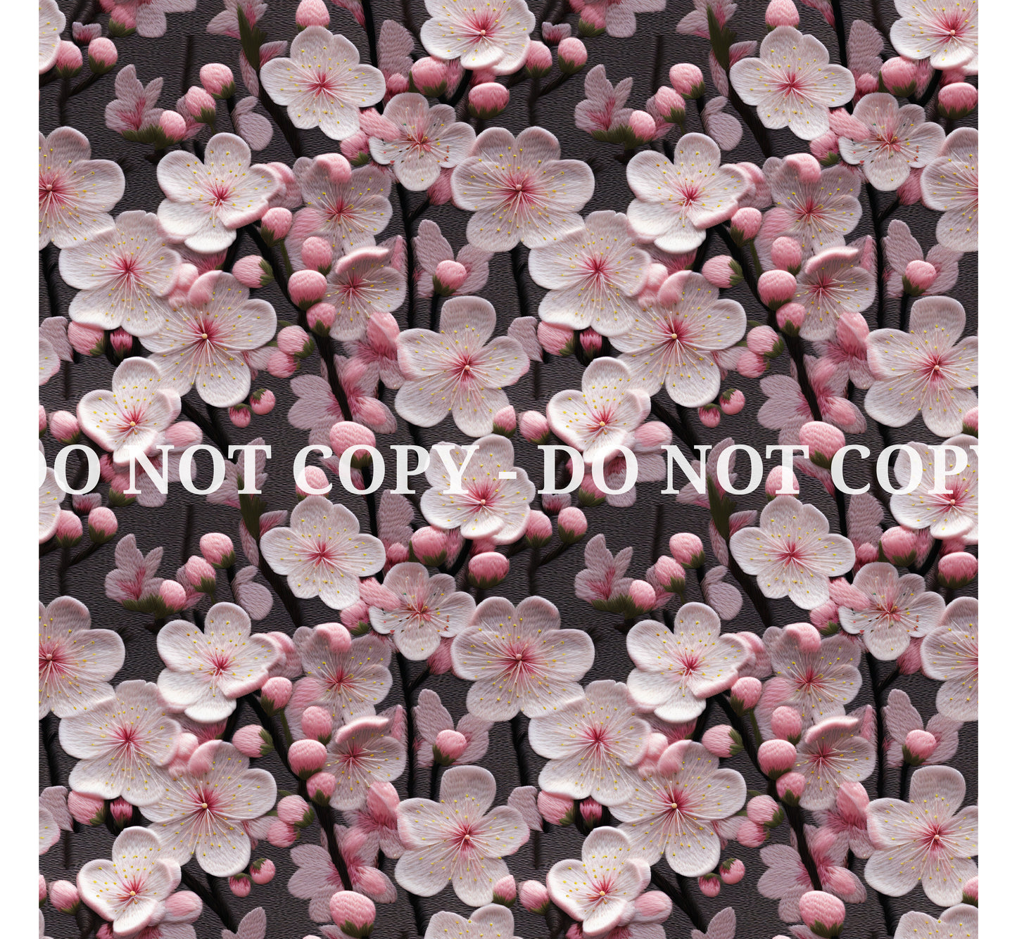 CHERRY BLOSSOM EMBROIDERED PATTERN VINYL - MULTIPLE VARIATIONS