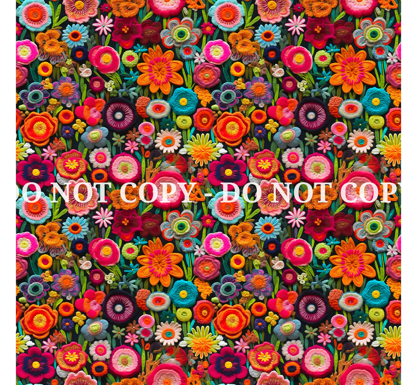 EMBROIDERED FLOWERS VINYL - MULTIPLE VARIATIONS