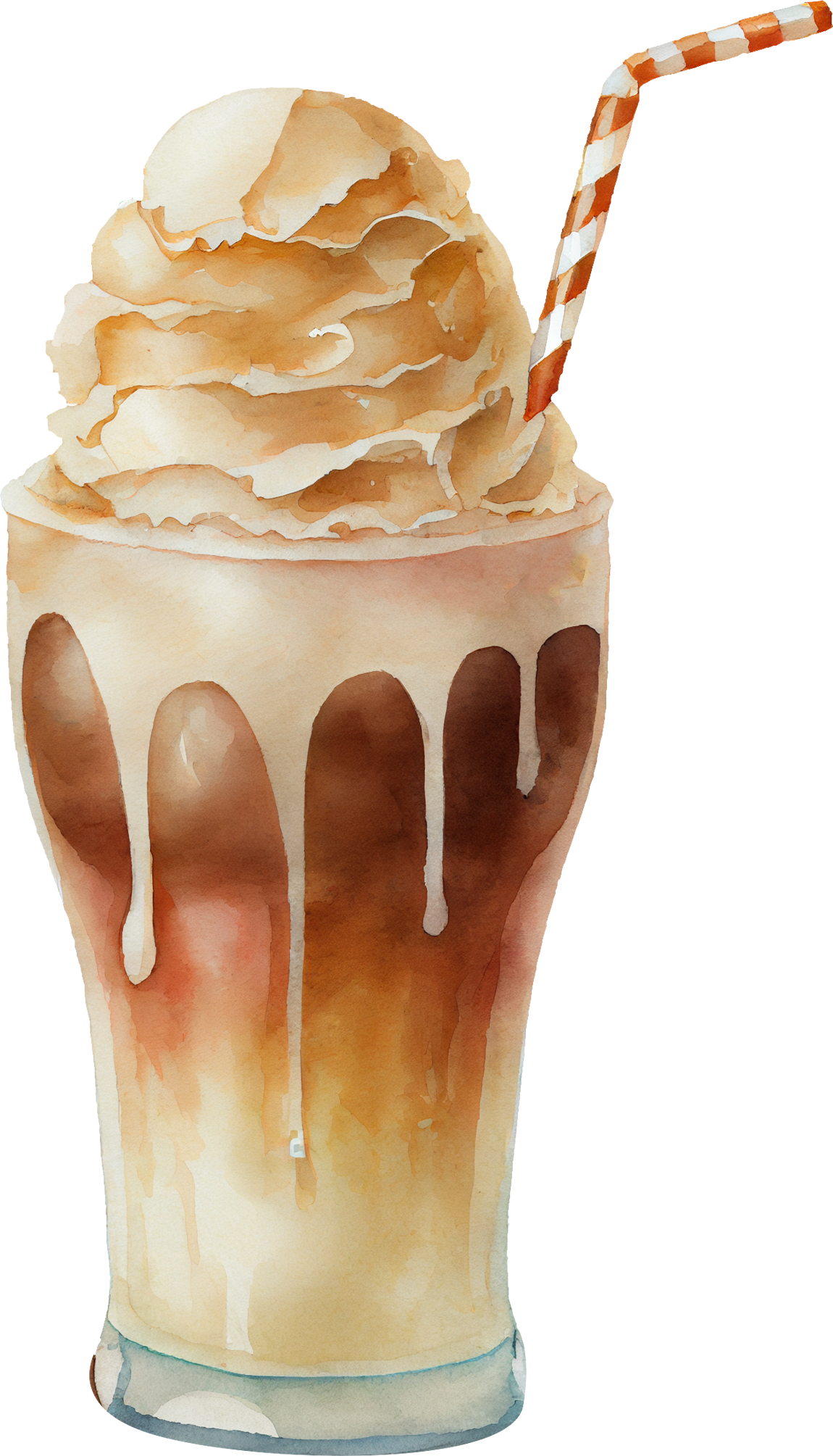 Watercolor Ice Cream - White Cast Decals