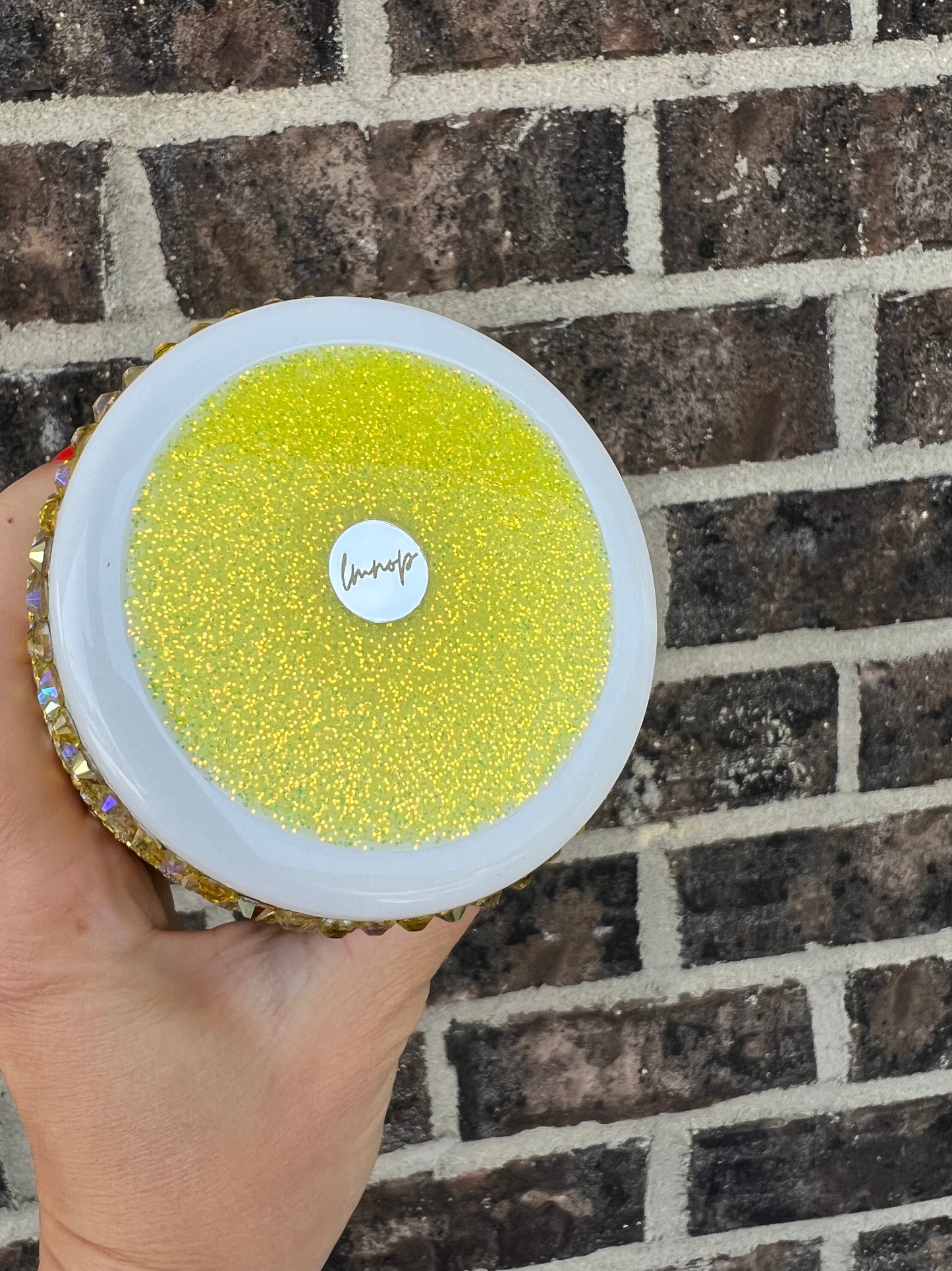 Yellow Chainlink Glass