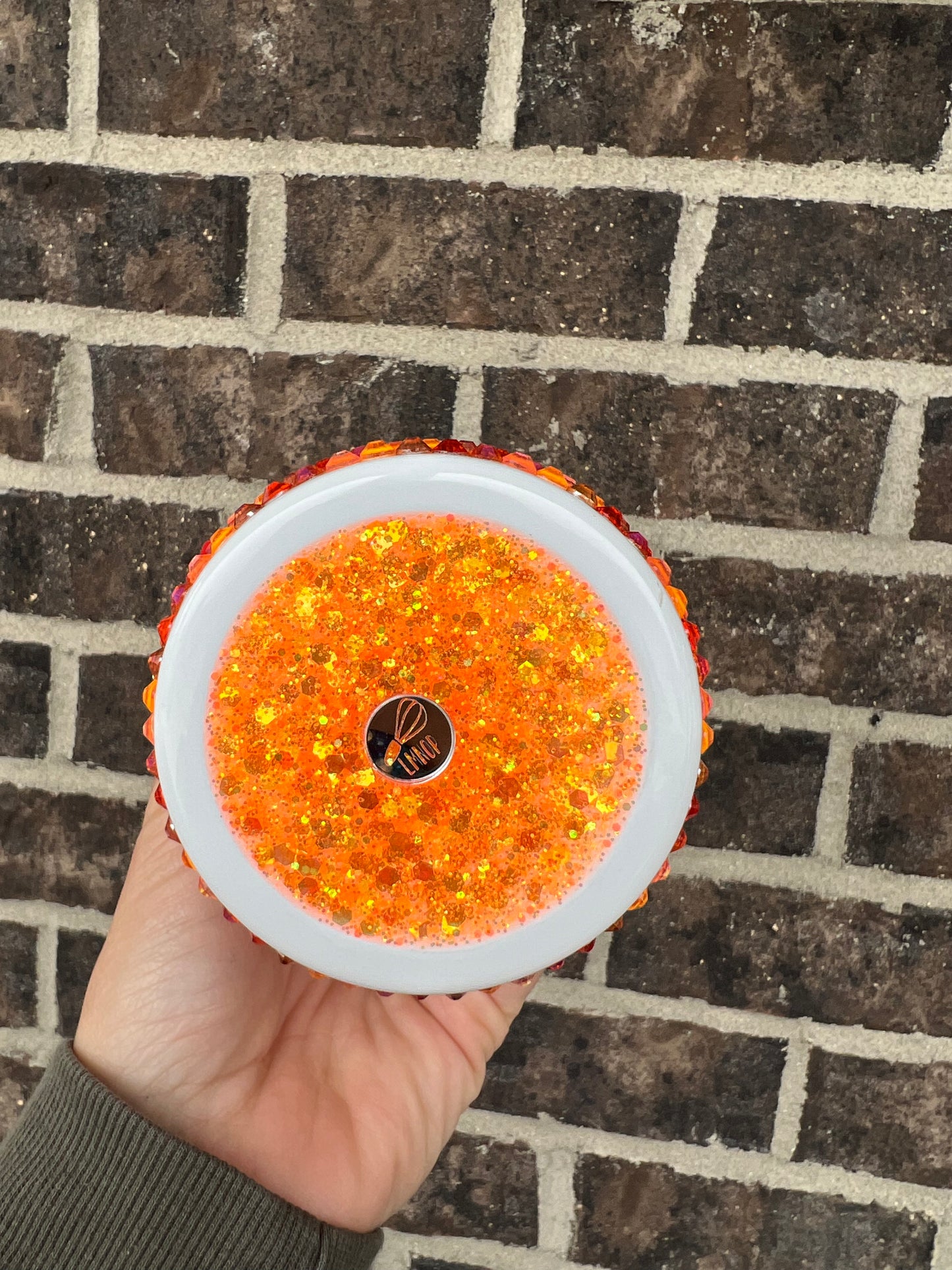 Orange Chainlink Glass