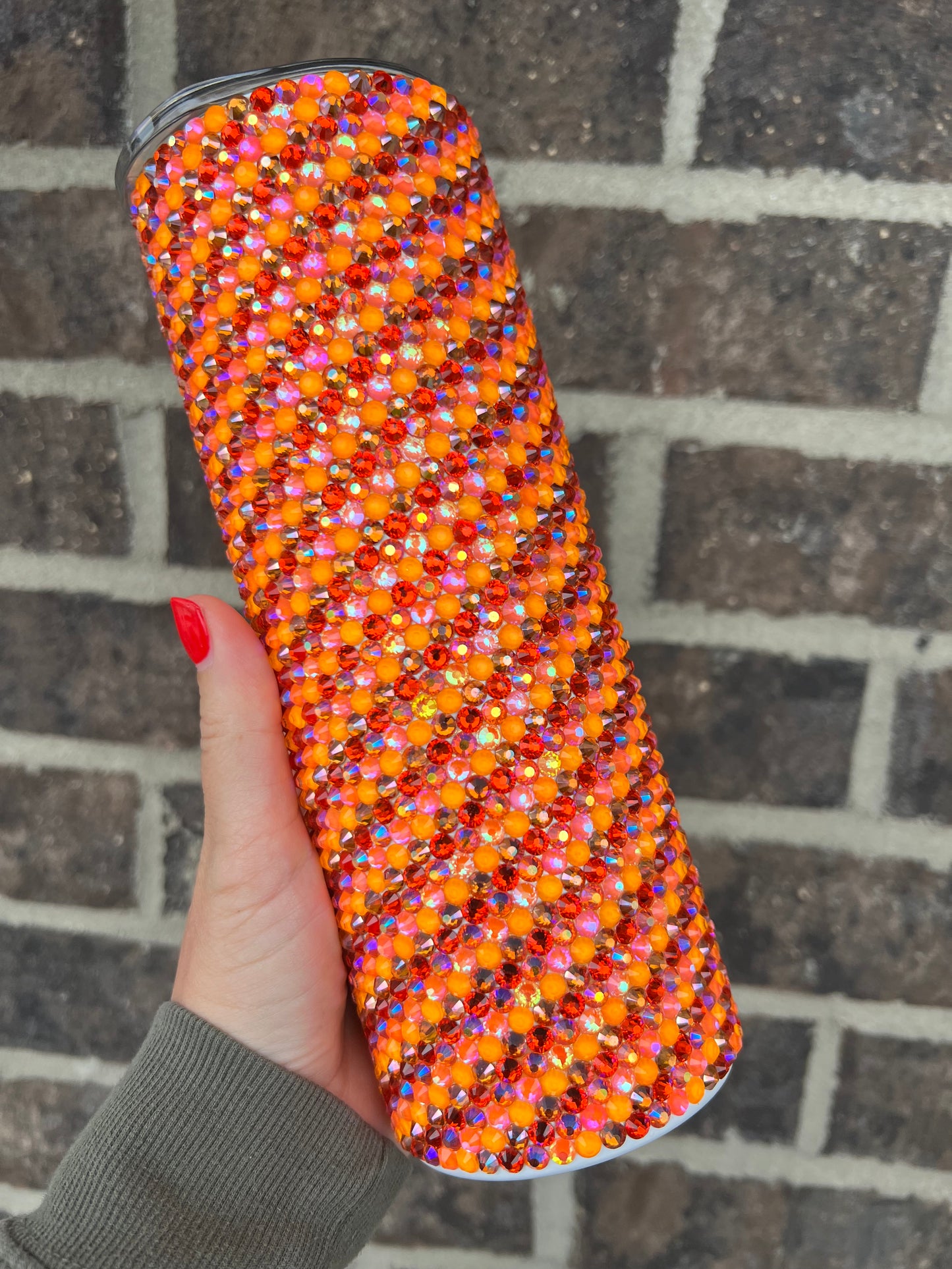 Orange Chainlink Glass